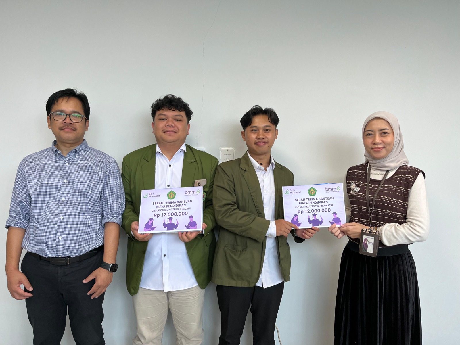 Mahasiswa Teknik Elektro Unjani Raih Bantuan Biaya Pendidikan dari Bank Muamalat 2022