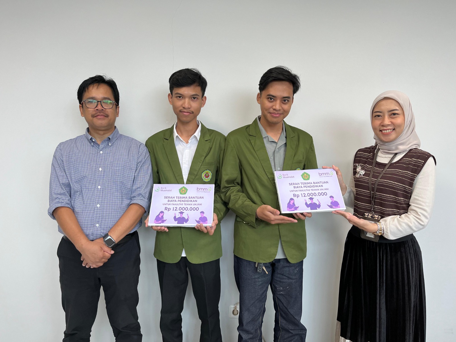 Mahasiswa Teknik Elektro Unjani Raih Beasiswa Pendidikan dari Bank Muamalat 2023